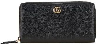 Gucci Pre-owned Wallets, female, Black, Size: ONE SIZE Pre-owned GG Marmont Leather Long Wallet