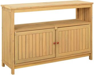 vidaXL Garden Console Table with Storage Light Acacia 110 x 35 x 75 cm vidaXL