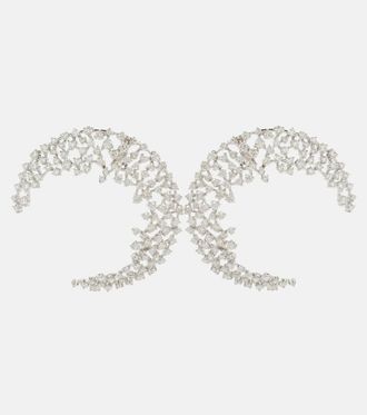 Ananya Scatter Moon 18kt white gold earrings with diamonds