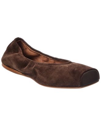 Alaia Ala&iuml;a Square Suede Ballet Flat