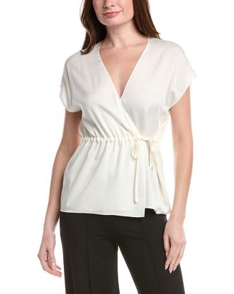 Theory Silk Wrap Top