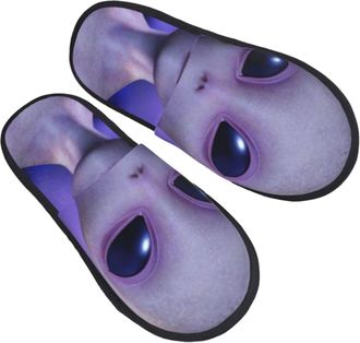 Generic Women Men Slippers Alien Ufo Space House Slippers Plush Fleece Lined Bedroom Slipper Ultralight Soft House Shoes For Outdoor Indoor Travel L