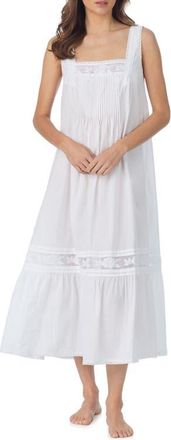Eileen West Adrianna Sleeveless Cotton Ballet Nightgown in White at Nordstrom, Size X-Small