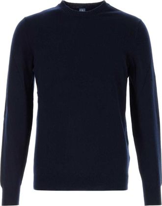 Fedeli Blue Crew Neck Sweater