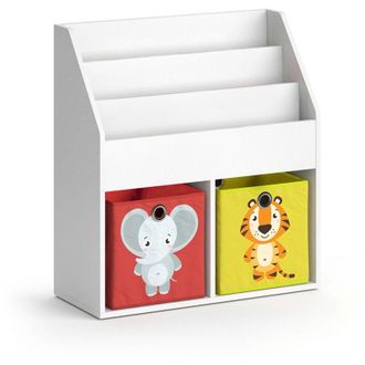 Vicco Estanter&iacute;a Infantil Luigi, Blanco, 72 X 79 Cm Con 2 Cajas Plegables Opt.2 Vicco