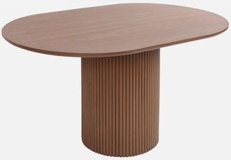 Sweeek Sweeek - Mesa de centro con efecto de madera, Faro, Madera de nogal, 90x60x45 cm