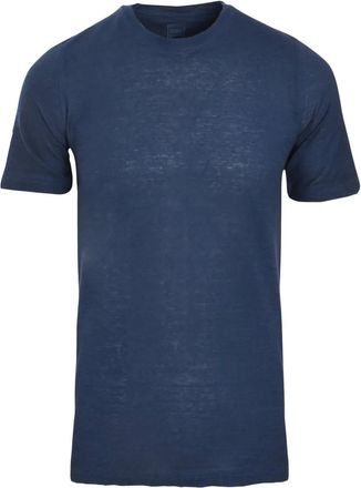 120% Lino T-shirt girocollo - Blu