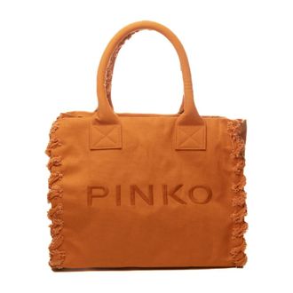 Pinko Pinko, Dames, Tassen, Bruin, Maat: ONE Size Katoen