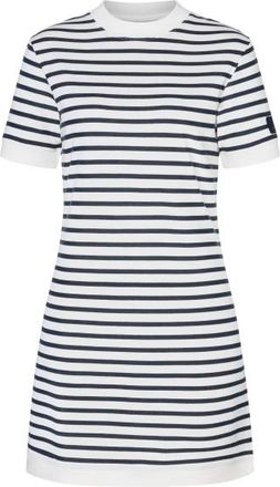 super.natural Casual Stripe Bio Dress Kleid f&uuml;r Damen | wei&szlig;/grau