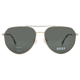 HUGO BOSS Green Pilot Mens Sunglasses BOSS 1473/F/SK 0J5G/QT 61