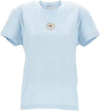 Stella McCartney T-shirt con stampa Mini Heart - Blu