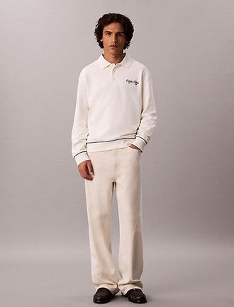 Calvin Klein Embroidered Logo Polo Sweatshirt