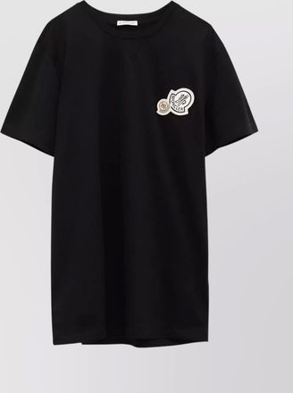 Moncler dual logo embroidered crew neck t-shirt