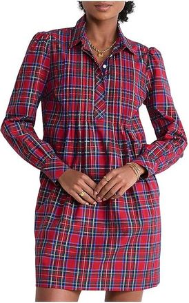 Vineyard Vines Pippa Poplin Dress Womens Dress Tartan : XL, Cotton/Spandex