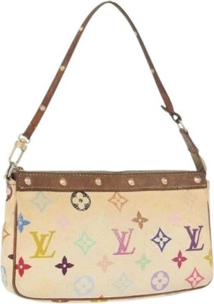 Louis Vuitton Pre-owned Pouch - Dames - Vintage Schoudertas - Wit - ONE Size - Leer - Vintage