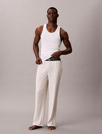 Calvin Klein Pantal&oacute;n De Pijama De Canal&eacute; Con El Logo Tradicional