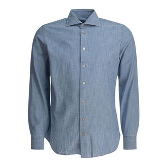 Borriello Heren, Overhemden, Blauw, Maat: XL Denim