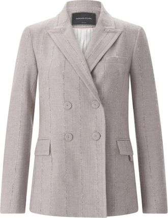 Fabiana Filippi Blazers - Dames - Blazers - Grijs - M - Wol - Jassen