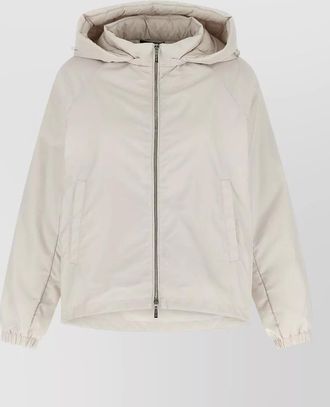 Moorer soave hooded jacket acqua line