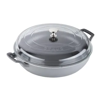 Staub Cast Iron 3.5-qt Braiser with Glass Lid