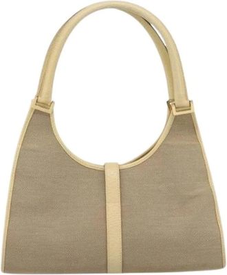 Gucci Pre-owned Vintage Schoudertas - Dames - Vintage Schoudertas - Beige - ONE Size - Leer - Vintage