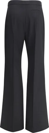 Givenchy Womens Bootcut Trousers Black Wool