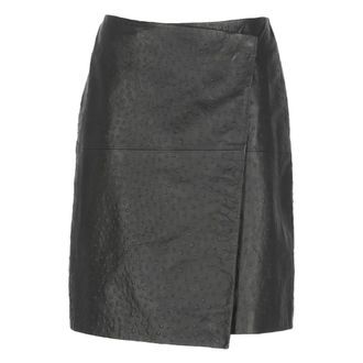 Loulou Studio Leather Skirts, female, Black, Size: M Gora Leather Mini Skirt