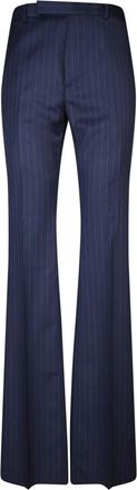 Givenchy Slim Fit Gestreepte Tailored Broek - Heren - Wijde Broeken - Blauw - M - Wol - Broeken
