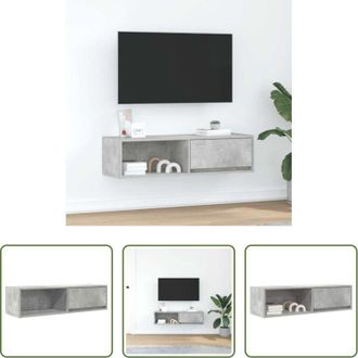 vidaXL Armadio TV - Mobile TV Grigio Cemento 100x31x25,5 cm Legno Multistrato