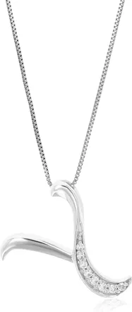 Vir Jewels 1/12 cttw Lab Grown Diamond Alphabet Pendant Necklace in Sterling Silver with Chain For Women