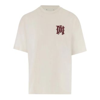 Amiri T-Shirts, male, White, Size: XL Cotton T-shirt With Logo