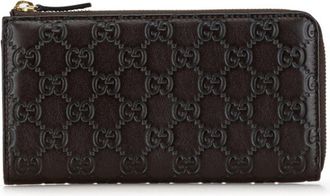 Gucci Brown Leather Long Wallet (Bi-Fold) (Pre-Owned)