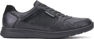 Mephisto Zwarte Leren Herenschoenen met Veters - Heren - Sneakers - Zwart - 41 EU - Leer - Schoenen