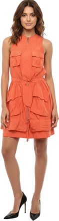 Dsquared2 Orange Round Neck Mini Dress
