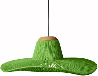 Tosel Suspensi&oacute;n metal Alt.90cm natural ;Pantalla: verde