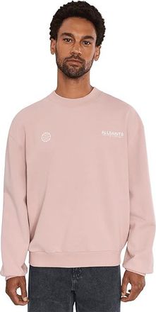 AllSaints Emblem Crew Mens Sweatshirt Sunbaked Pink : 2XL, Cotton
