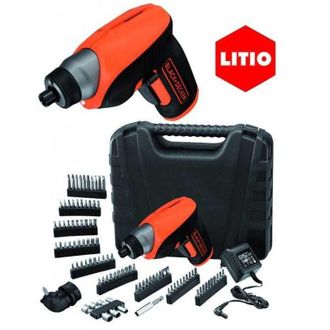Black+Decker Atornillador Black+decker Litio Juego De Destornilladores-98 Cs3652lka