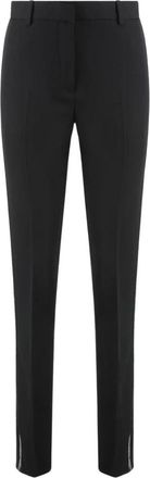 Versace Broek met Versierde Zijdetails - Dames - Slim Fit Broeken - Zwart - S - Broeken
