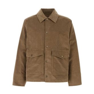 Burberry Corduroy Trucker Jacket - Heren - Zomerjassen - Groen - M - Katoen - Jassen