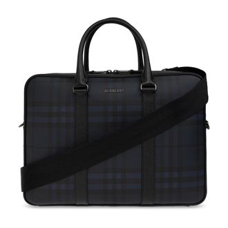 Burberry Cartella City Check - - Bags - Uomo - Blu - ONE SIZE