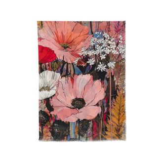 D'Aniello Floral-print Leopard-pattern Scarf