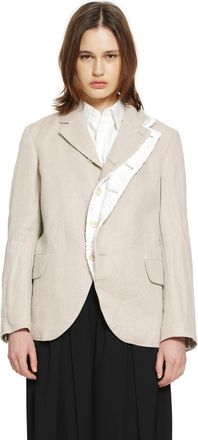 Comme Des Gar&ccedil;ons Deconstructed Linen Blazer