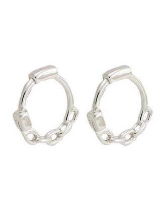 8 by YOOX PIERCING CHAIN SMALL HOOPS