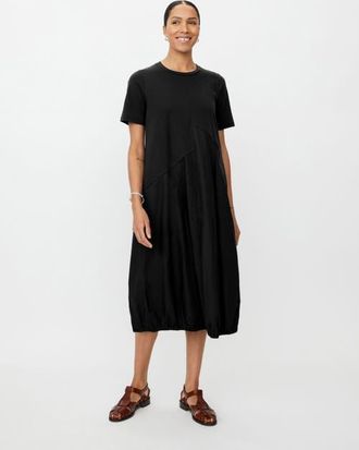 Masai Manaholin Short Sleeve Midi Dress in Black at Nordstrom, Size Xx-Large