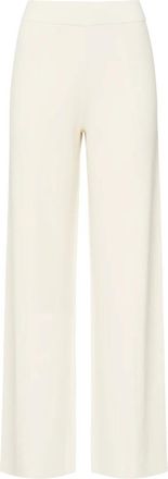 Max Mara Stijlvolle Assiro Broek - Dames - Wijde Broeken - Beige - M - Broeken