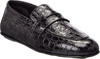 Giuseppe Zanotti Rupert Croc-Embossed Leather Loafer