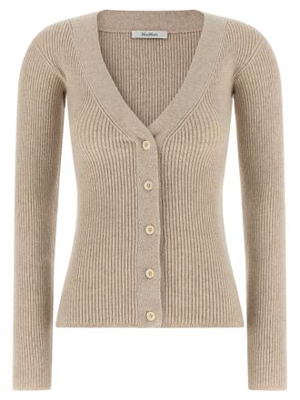 Max Mara Beige Wool Womens Cardigan