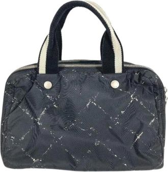 Chanel Pre-owned Travel Line Handbag - Dames - Vintage Handtas - Zwart - ONE Size - Nylon - Vintage