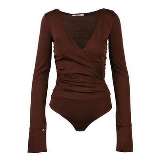 Max Mara Dames, Tops, Bruin, Maat: S Wol