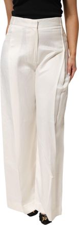 Brian Dales Viscose Linen Wide Leg Palazzo Womens Pants